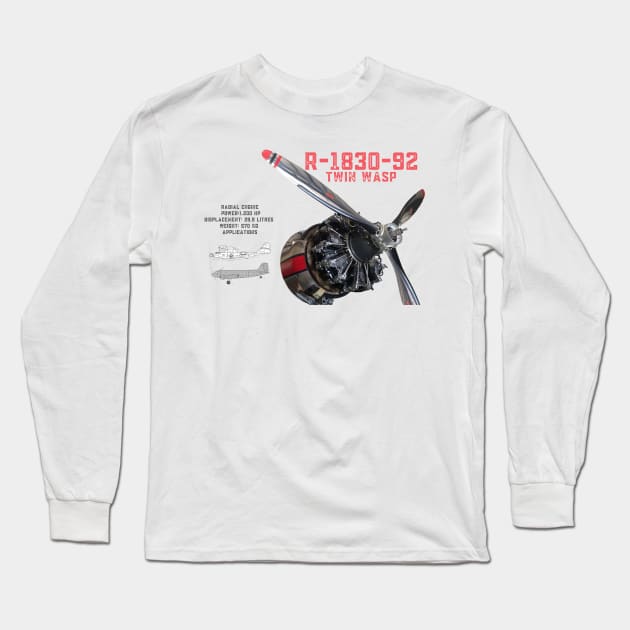 pratt & whitney engines design Long Sleeve T-Shirt by AERONAUTICA COL